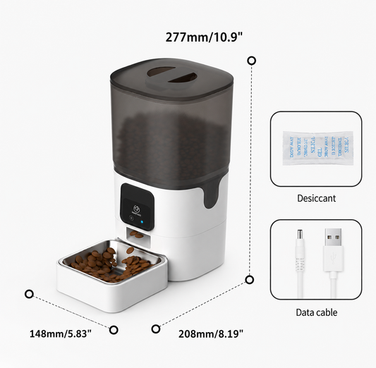 BarkTech Smart Automatic Pet Feeder with Wi-Fi Control